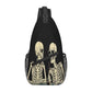 Sling Bag Funny Skeleton Hiking Daypack Crossbody Shoulder Backpack Travel Chest Pack for Men Women