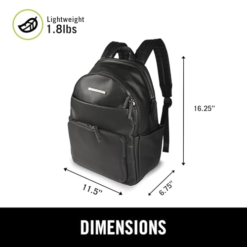 Marley Double Compartment Vegan Leather Womens 15" Laptop Fashion Backpack