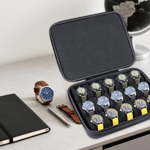 15 Slots Hard Watch Travel Case
