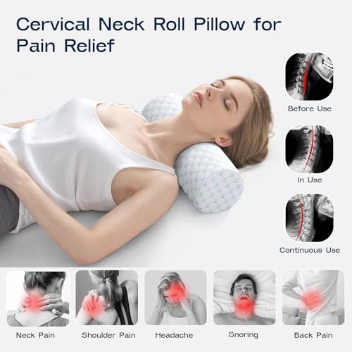 Neck Roll Pillow for Neck Pain Relief
