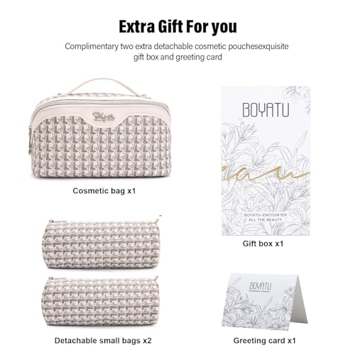 Travel Makeup Bag Cosmetic Bags for Women (3 Count)
