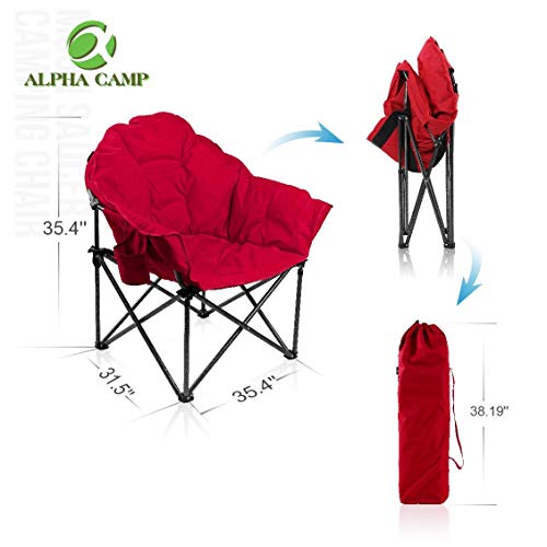 Oversized Moon Saucer Chair with Folding Cup Holder and Carry Bag