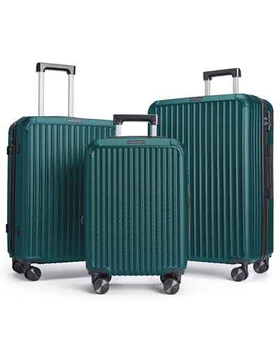 3 Piece Luggage Sets With Spinner Wheels Hardshell TSA Lock