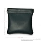 Dark Green PU Leather Jewelry Travel Pouch Trinket Gift Bag