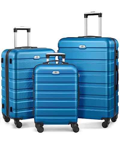 Luggage 3 Piece Sets Hard Shell Luggage Set with Spinner Wheels (3 Count)