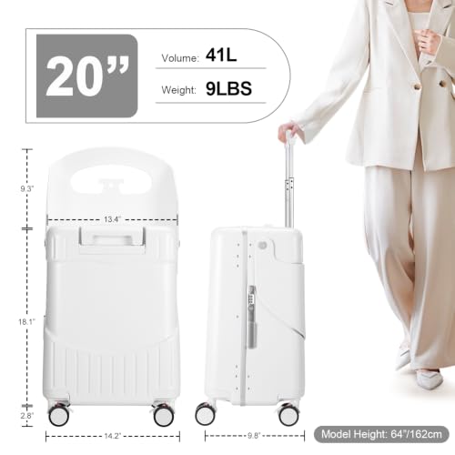 Ride On Luggage with Foldable Seat&Seat Belt