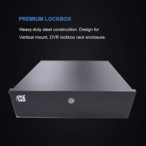 White Heavy Duty 16 Gauge Steel DVR Security Lockbox with Fan