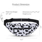 Large Cow Print Crossbody Bags for Women Cute Fanny Pack Belt Bag