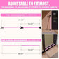 3-in-1 Door Security Bar, Security Door Stoppers & Door Barricade – Heavy Duty Adjustable Iron Security Lock Bar for Home Defense, Apartment & Travel Safety (1 Pack - Pink)