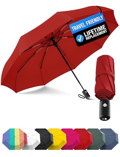 Windproof Compact Umbrellas for Rain