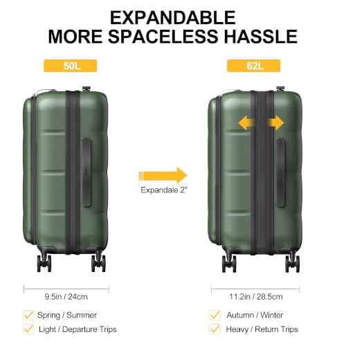 20 Inch Expandable Carry On Luggage Airline Approved