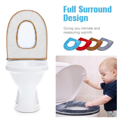4 Pcs Toilet Seat Covers Pads for Bathroom (4 Count)
