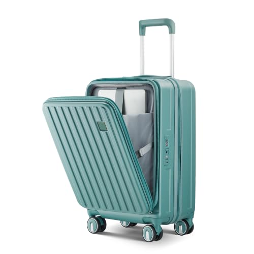 4 Piece Expandable Hardshell Pink Luggage Sets with Spinner Wheels