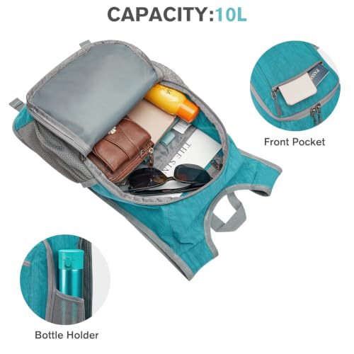 10L 15L Hiking Backpack Lightweight Packable Hiking Daypack Small Travel Outdoor Foldable Shoulder Bag