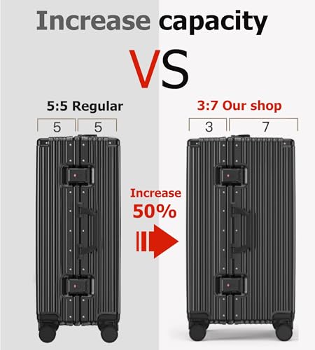 Super Large Aluminum Frame Checked Zipperless Luggage