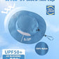 UPF50+ Mens Sun Hat Wide Brim Fishing Hat UV Protection Portable Mesh Bucket Sun Hat Blue