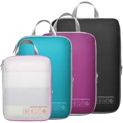 Compression Packing Cubes for Travel (4 Count)