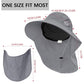 Sun Hat for Men Women with Neck Flap& Removable Face Cover Wide Brim