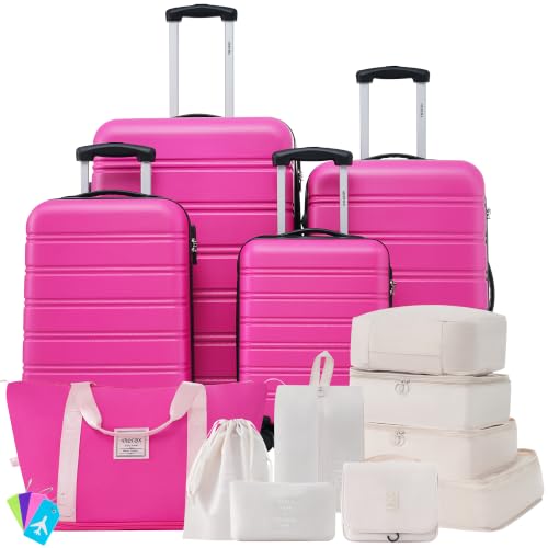Luggage set 13 Piece 16 20 24 28 IN Hardside Suitcase with Bags