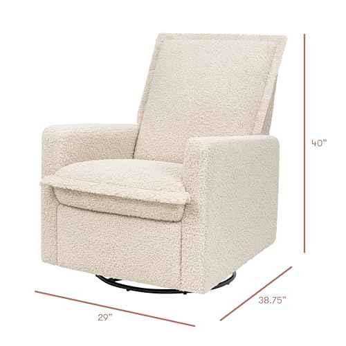 Cali Flange Recliner and Swivel Glider in Almond Teddy Loop