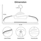 Plastic Hangers 50 Pack with Non (50 Count)