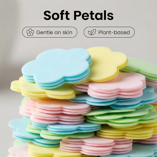 4 Different Scented Mini Fresh Portable Disposable Petal Hand Wash Sheets (4 Count)