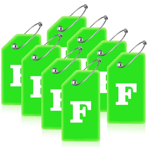 8 Pack Initial Luggage Tags for Suitcases Airplane Travel Essentials (8 Count)