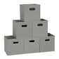 Fabric Storage Bins in Strong Poly‑Woven Fabric (6 Count)