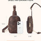 Small Sling Bag for Women Leather Crossbody Fanny Packs Chest Bag for Women Coffee