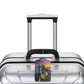 2 Pack Luggage Tags for suitcases Redeemer TSA Approved Label Luggage Tag Baggage Tag Leather Stainless Steel Loop Label Tag for Men Women Travel Bag Suitcase (2 Count)