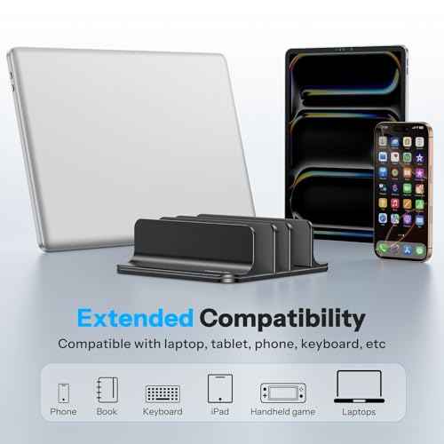 3 Slot Multiple Vertical Laptop Stand