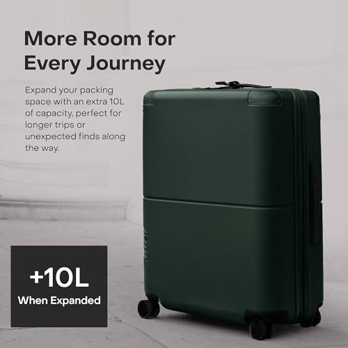 Checked Expandable Suitcase