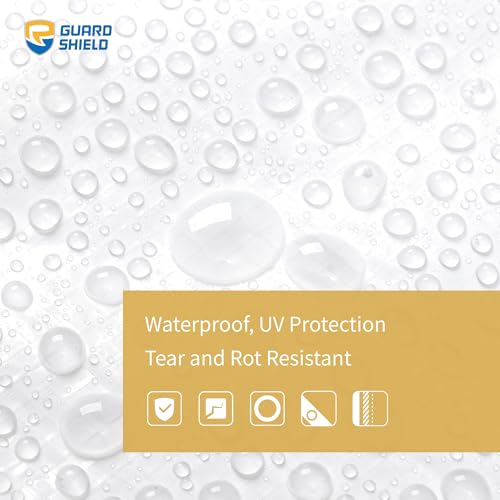 Tarp White 9x9 Feet Multi Purpose Waterproof Poly Tarp Cover 5mil (162 Sq Ft)