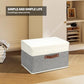 8 Pack Storage Bins Foldable Storage Boxes Fabric Storage Box with Lid & Handle Large Washable Organizer Bulk for Office (8 Count)