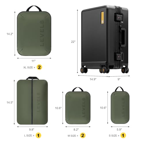Zipperless Carry On Suitcase Airline Approved with Aluminum Frame