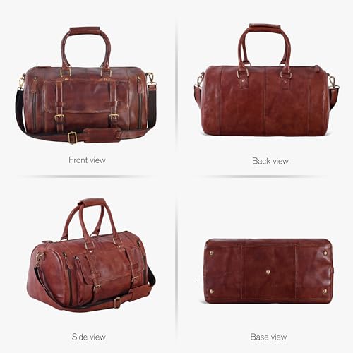 Genuine Leather Weekender Bag for Men