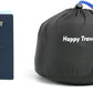 C CUSHION LAB Travel Pillow, Award-Winning Patented Ergonomic Design for Chin & Neck Support Memory Foam Neck Pillow, Compact Airplane Pillow for Traveling, Flight, Car (Cobalt Blue, Medium)