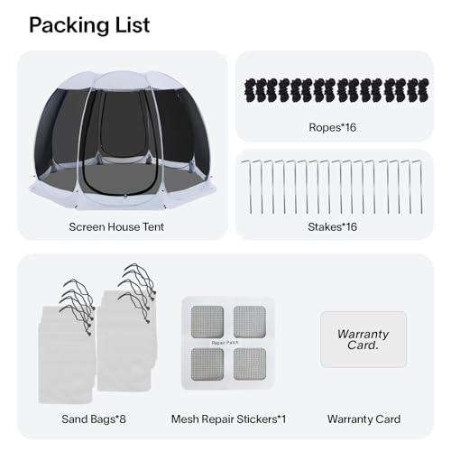12'x12' Pop Up Screen House Tent