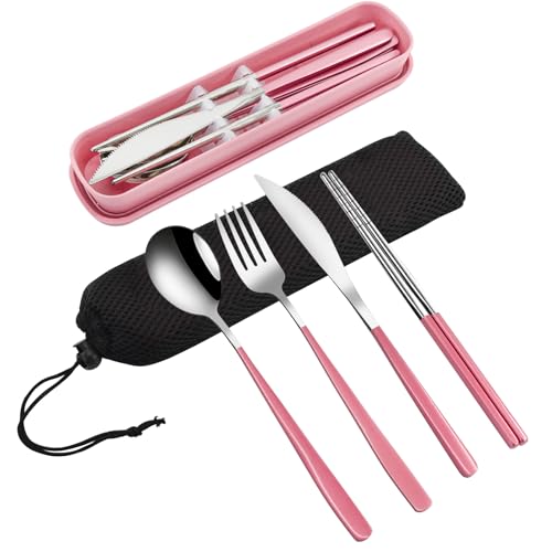 4 Piece Portable Travel Utensils Set with Case 18 (4 Count)