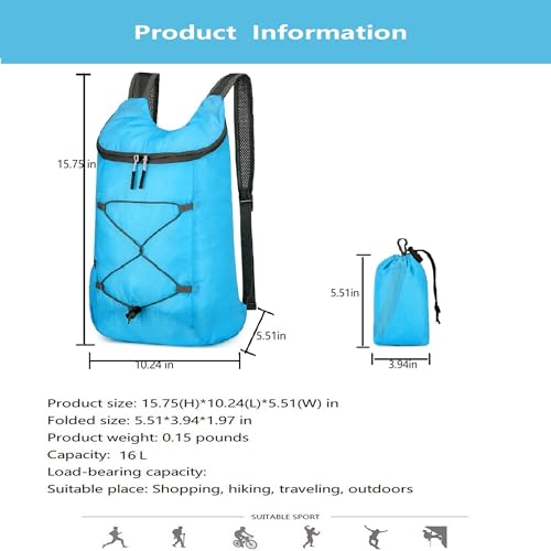 16L Foldable Hiking Backpack