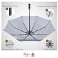 Folding Umbrella Real Wood Handle Cypress Leaves Plum