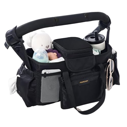 Extra Large Stroller Organizer Max with 2 Insulated Cup Holders