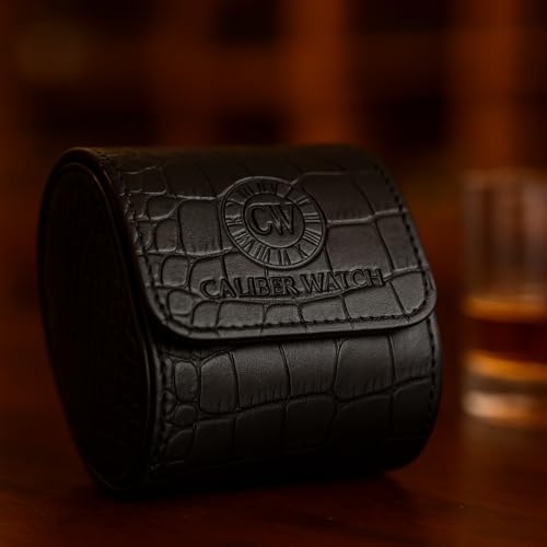 Genuine Napa Leather Watch Roll Travel Case for 3 Watches