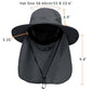 Sun Bucket Hats for Men Women Fishing Hat with Neck Flap Brown