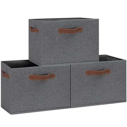 Large Fabric Storage Bins with 3 Handles