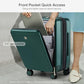 Grace Expandable Carry On Luggage with Wheels Airline Approved Hard Shell Suitcases with Front Pocket