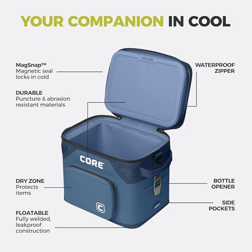 Magnetic Leak Proof 18 Can Soft Cooler with Waterproof Zipper