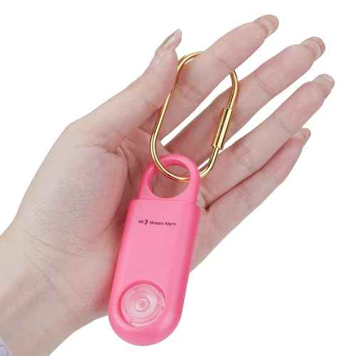 130db Personal Safety Alarm with Ultra Bright Strobe Light. Hot Pink