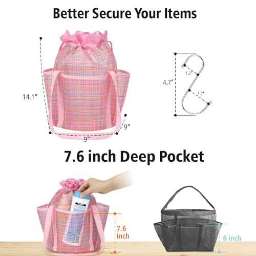 Mesh Shower Caddy Portable with Drawstring