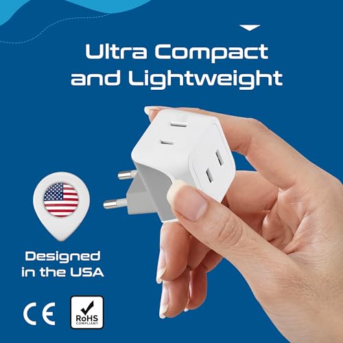 European Travel Plug Adapter (3 Count)